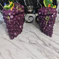 Vintage grape cookie jar