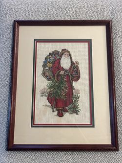 Old Time Santa - Counted Cross Stitch Art Wall Decor