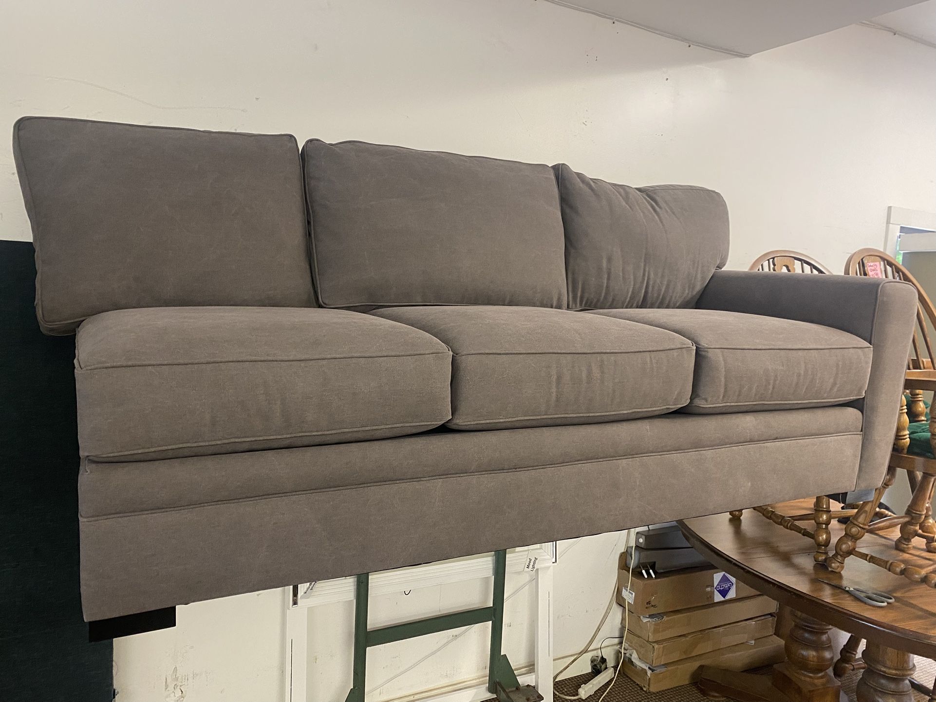 NEW GRAY PARTIAL SECTIONAL SOFA