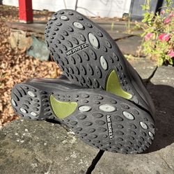 Merrell Eden Peak Black Performance Low-Mid Calf Zip Boots Black Leather Size 8