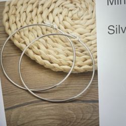 Minimalist  Hoop Earrings  Silver  Or Gold