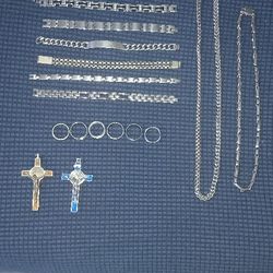 17-piece Stainless Steel Jewelry Lot $175