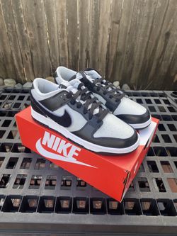 Nike Dunk Low Chenille Swoosh Black Grey