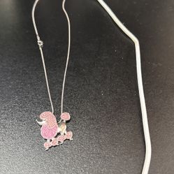  $15 New Pink Poodle Necklace