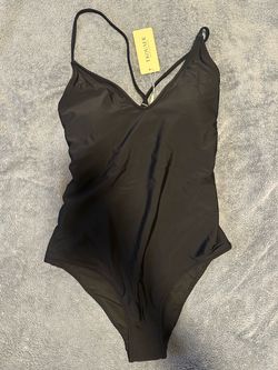 Ekouaer Black One-Piece Swimsuit with Tags