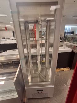 Vitrina giratoria refrigerada con luces LED