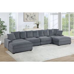 Brand New Grey Modular Sectional Sofa