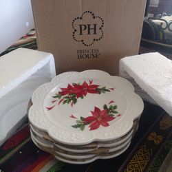 Christmas plates. Princess house.