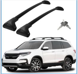 Koarigo Roof Rack Cross Bars Compatible with Honda Pilot 2016-2022 (with Flush Rails), Adjustable Aluminum Heavy Duty 300 LBS Anti-Theft Lock Cargo Ca