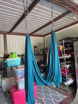Aerial Yoga Hammock Swing Set Teal