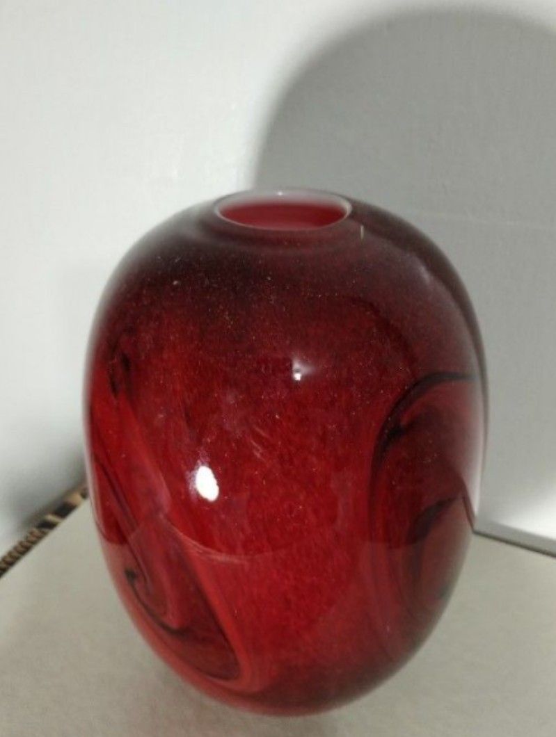 MACORA - KROSNO POLAND GLASS VASE 7" 