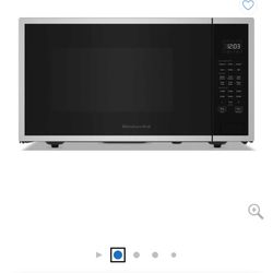 KitchenAid countertop microwave 2.2 cubic feet in print shield stainless steel. #kmcs324rps00