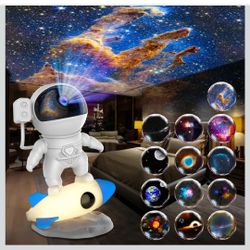 Xeefeel Star Projector, Astronaut Galaxy Projector for Bedroom, 12 in 1 HD Planetarium Projector with 1H 2H Timer, 360° Rotating and Button Control, 9