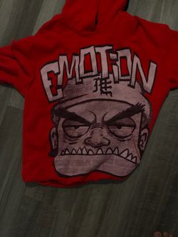 Red mixed Emotion hoodie✅