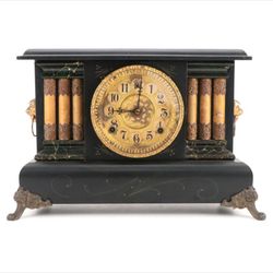 Type Mantel Clock   Brand Gilbert Clock Co.   Materials Metal Glass Adamantine Wood   Operation Spring Driven   Working Condition Tested, and found to