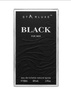 NEW Starluxe Black For Men Eau De Toilette 100ml / 3.4 fl. oz. - Brand New Sealed