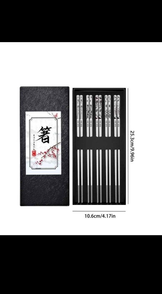 Reusable 18/8 Stainless Steel Chopsticks