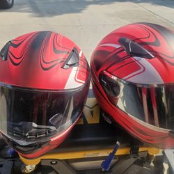 (2) Typhoon Full Face Helmets 