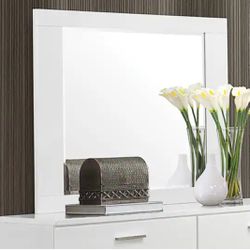 Zgallerie Glossy White Rectangle Dresser Mirror