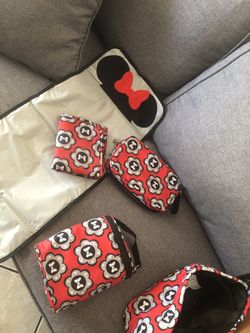 Changing pad,bottle holder,and stroller bag