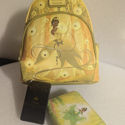 Loungefly Disney $60 The Princess and The Frog Tiana Mini Backpack And Wallet 