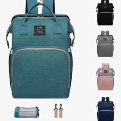 Baby Diaper Bag Backpack, Diaper Bag with Changing Station Girl Boy Diaper Bag, Large Capacity, 900d Excellent Oxford（Green）