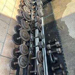 Gym/workout Equipment /Dumbbells, And Rack