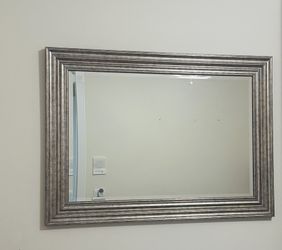 Wall Mirror, Silver Frame 43 W X 41 H