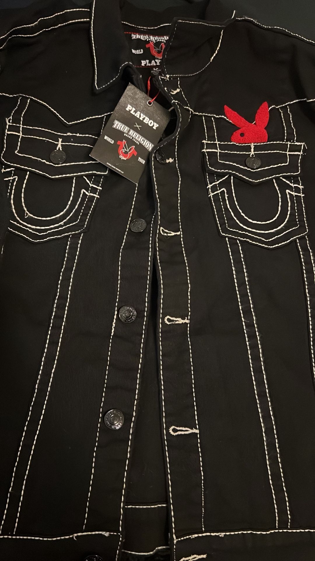 PLAYBOY X TRUE RELIGION BIG T JIMMY JACKET (XL)