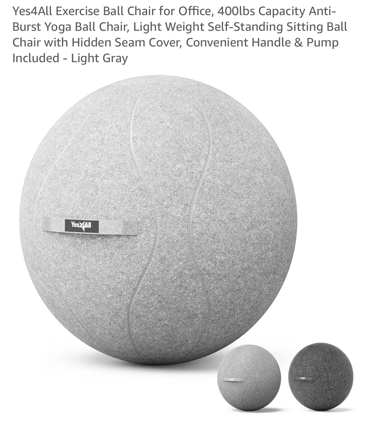 YES4ALL EXERCISE BALL CHAIR