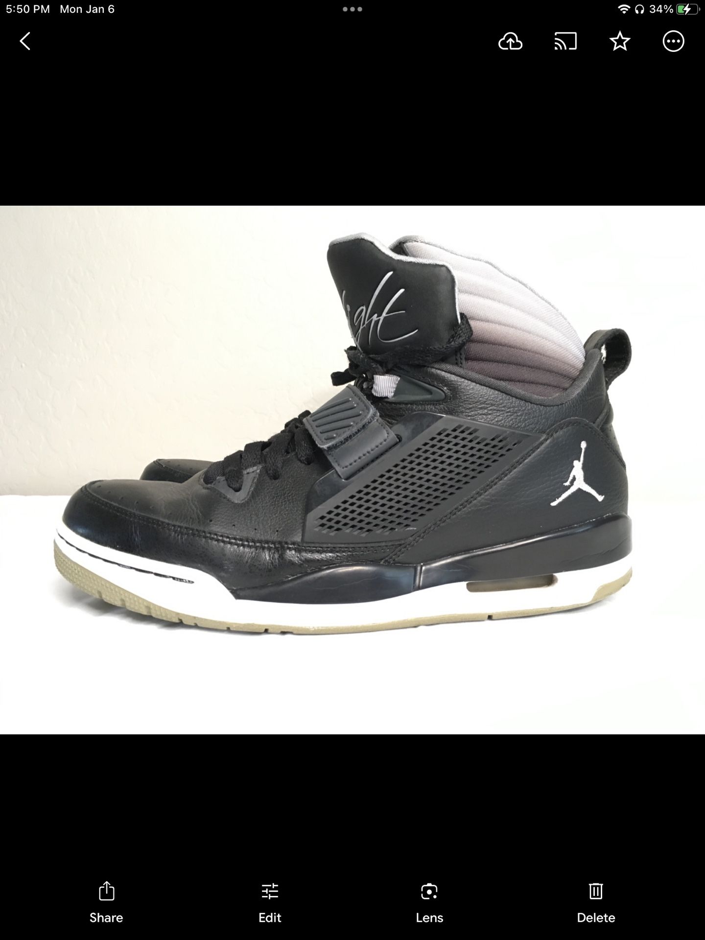 Air Jordan Flight 97 SKU: 654265 010 Colorway: Black/White/Wolf