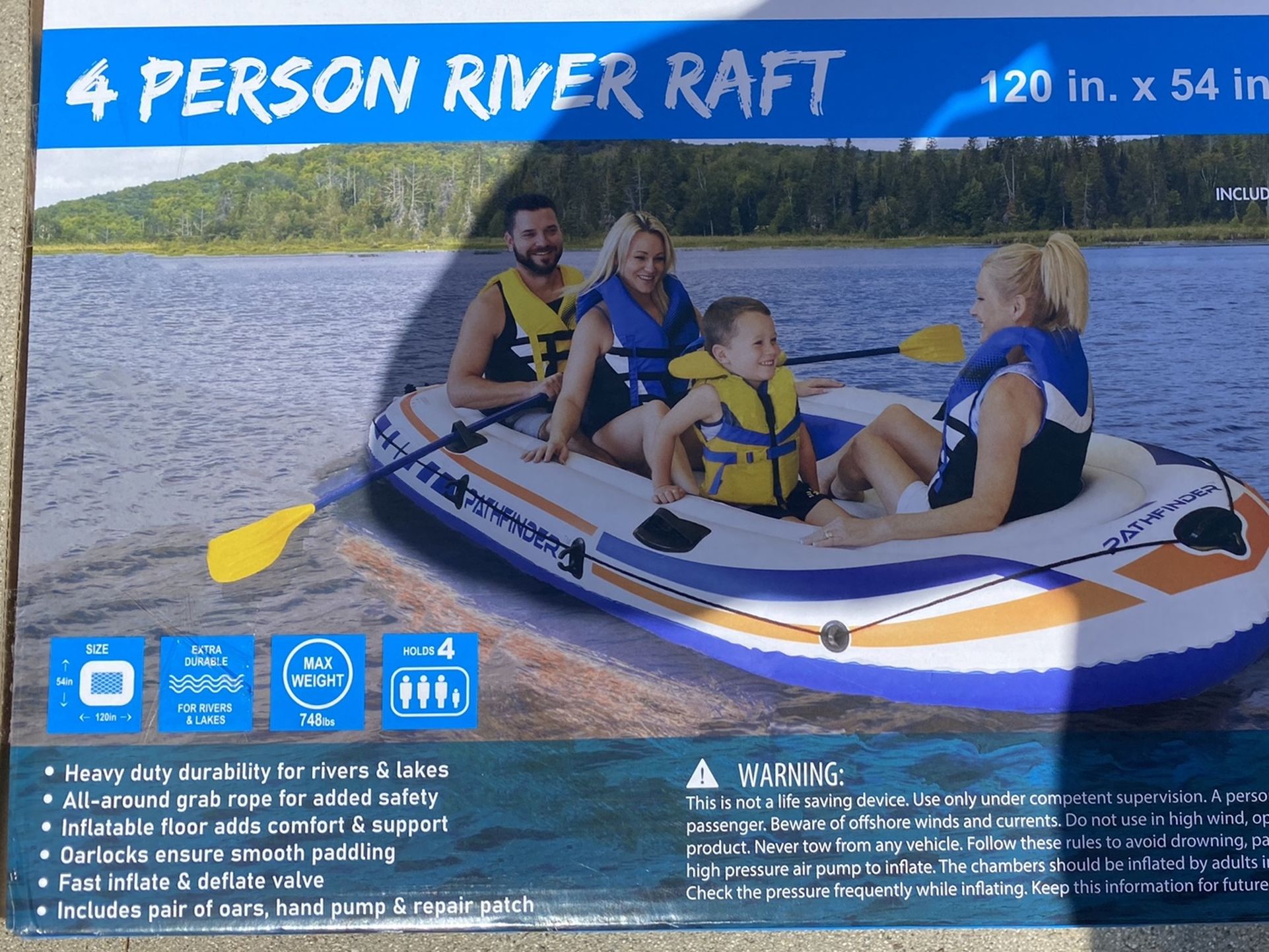 4 PERSON RIVER RAFT (INFLATABLE)
