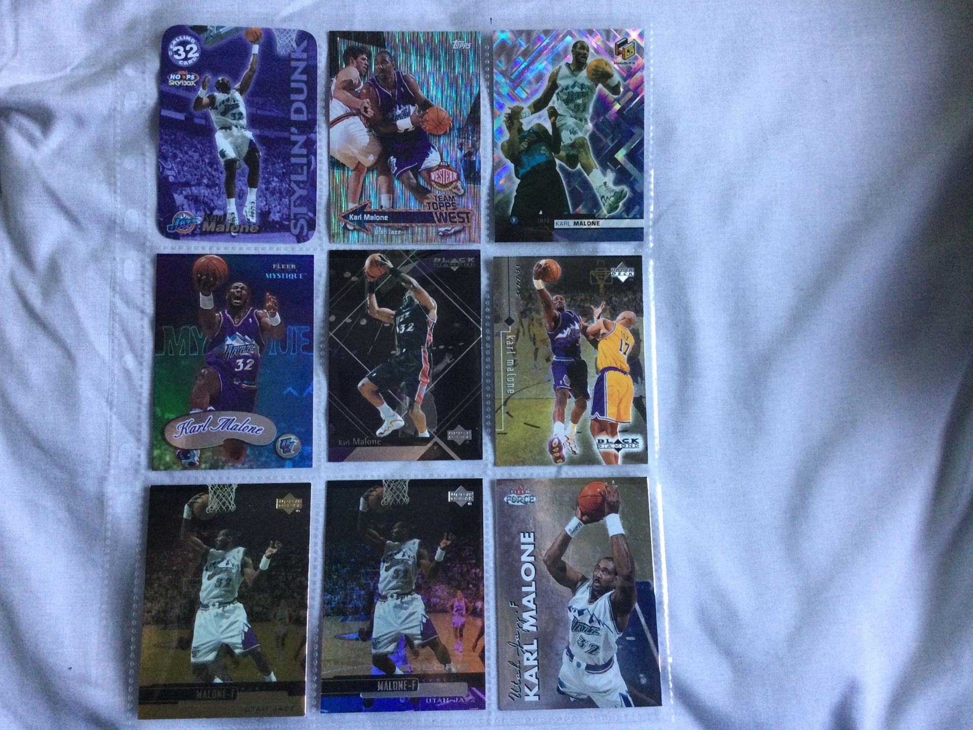 Karl Malone career card collection