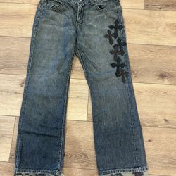 affliction chrome heart looking pants y2k