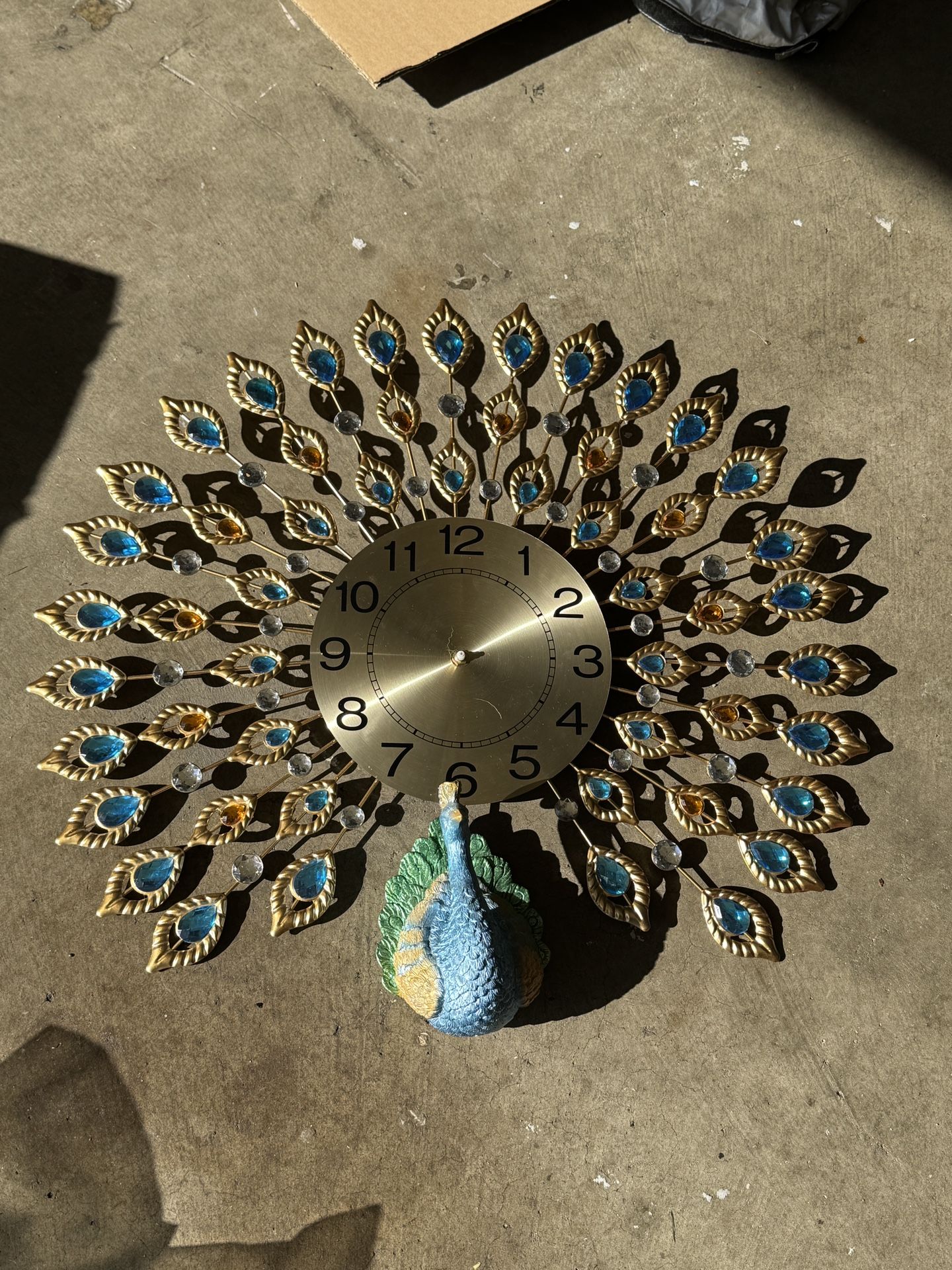 Beautiful Peacock Clock