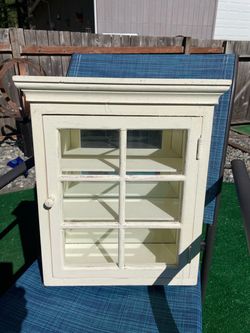 Vintage wood display cabinet small stand up or wall hang Meetup in Woodinville only