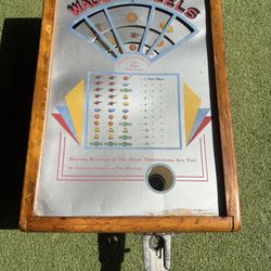 Vintage ABT Wagon Wheels  wooden trade simulator -table top