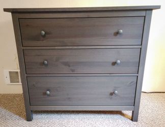 Three Drawer Dresser - Grey