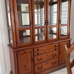 China Cabinet Walnut Color