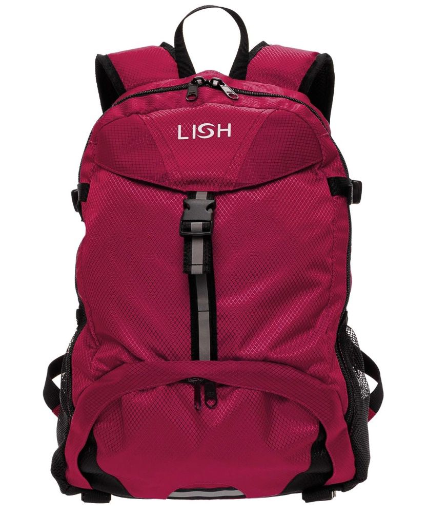 Lish Calico Hiking Backpack Pink Lightweight W/Hydration Bladder Pocket New