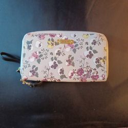 Nicole Miller Floral Wristlet Wallet