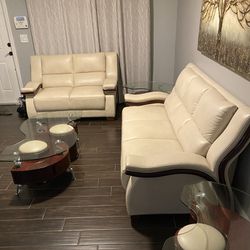 5 Pc Leather Living Room Set