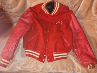 VINTAGE WOOL/LEATHER JACKET, MEN'S LARGE