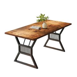 Dining Table, 70.8" Dining Room Tables for 7-8 People, Rectangle Kitchen Table $100