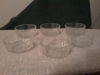 Set of 6 crystal bowls