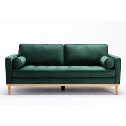 ART DECO VIBER GREEN VELVET-SOFA-