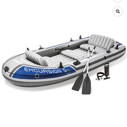 2 Intex Boat 5 With Trolly Motor