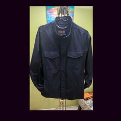 Michael Kors Mens Navy Blue Zipper Jacket