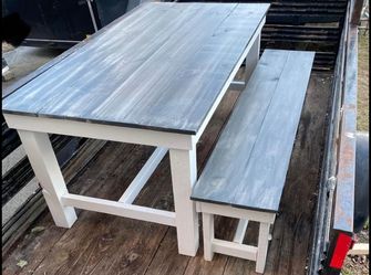 Farmhouse Table And 1 Bench