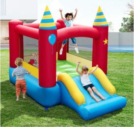 Costway Inflatable Bounce Castle Kids Jumping Bouncer Indoor Outdoor Blower Excluded